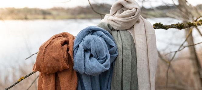 Hovedbilde Rosenvinge Ull/Viskose vevet skjerf, beige