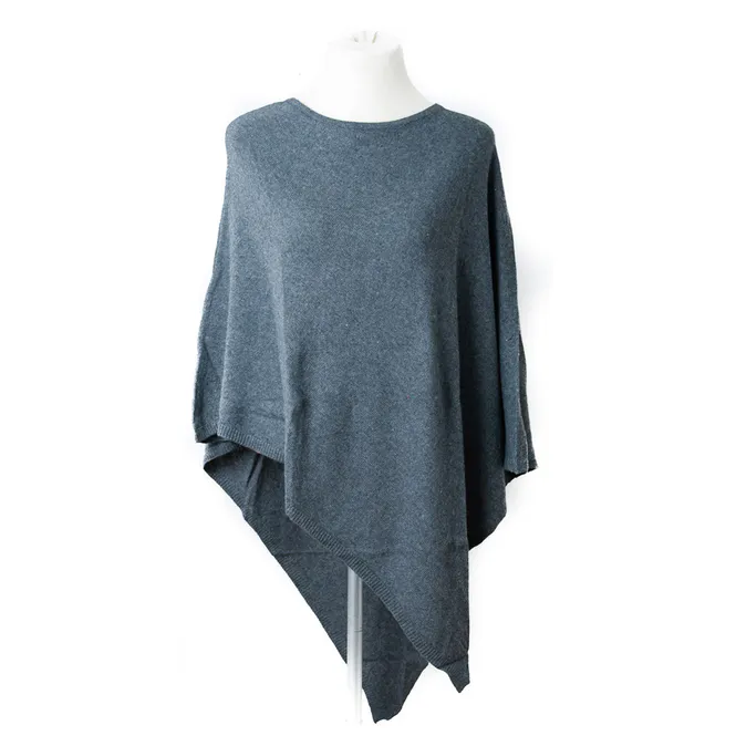 Hovedbilde Rosenvinge Poncho, Cashmer/ull, grå