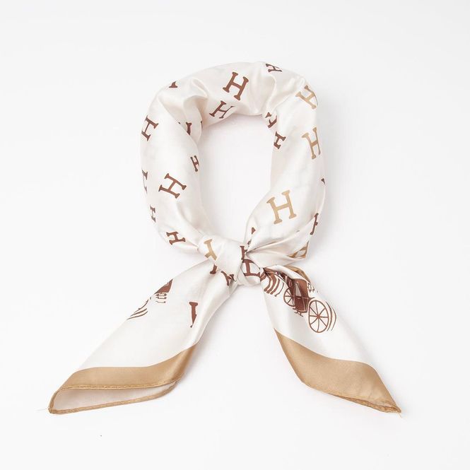 Hovedbilde Rosenvinge lite skjerf, H-print -beige